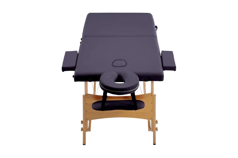 foldbart massagebord 2 zoner træ lilla - Violet - Massagebord