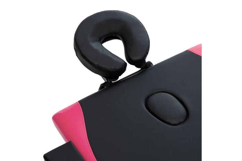 foldbart massagebord 2 zoner træ sort og pink - Sort - Massagebord