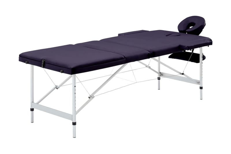 foldbart massagebord 3 zoner aluminium lilla - Violet - Massagebord