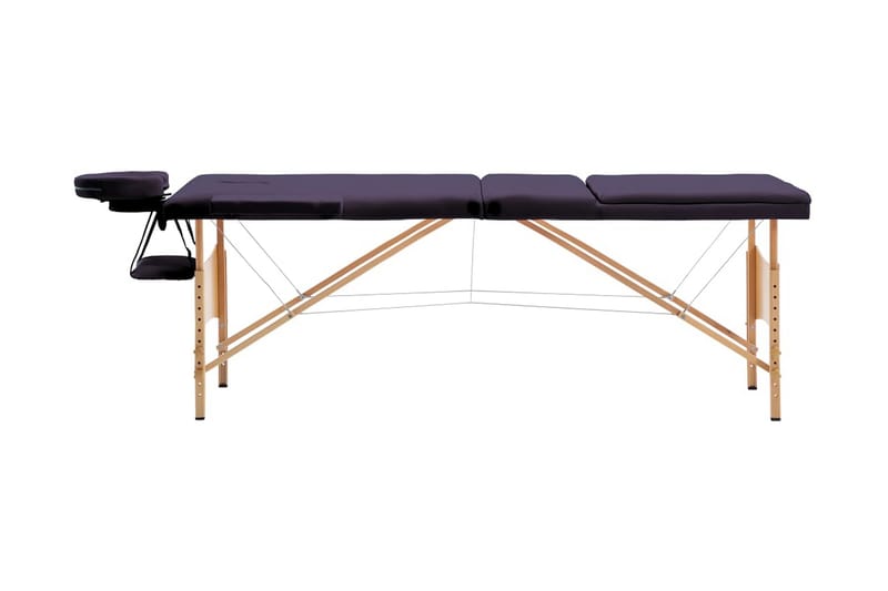 foldbart massagebord 3 zoner træ lilla - Violet - Massagebord