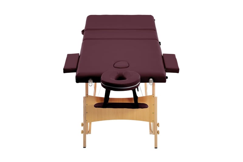 foldbart massagebord 3 zoner træ lilla - Violet - Massagebord