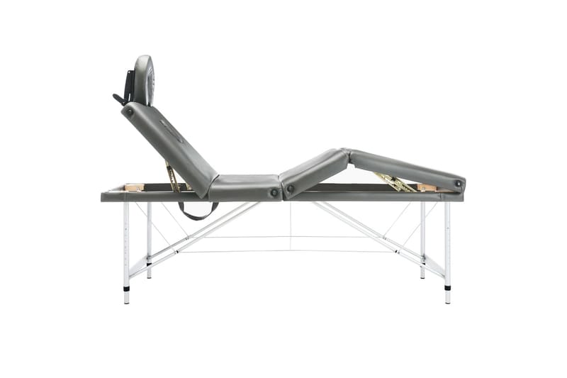 massagebord med 4 zoner aluminiumsstel 186x68 cm antracitgrå - Antracit - Massagebord