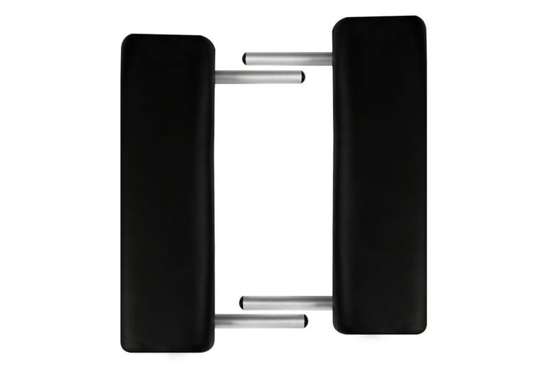 Sort sammenfoldeligt massagebord, 2 zoner m. aluminiumsramme - Sort - Massagebord