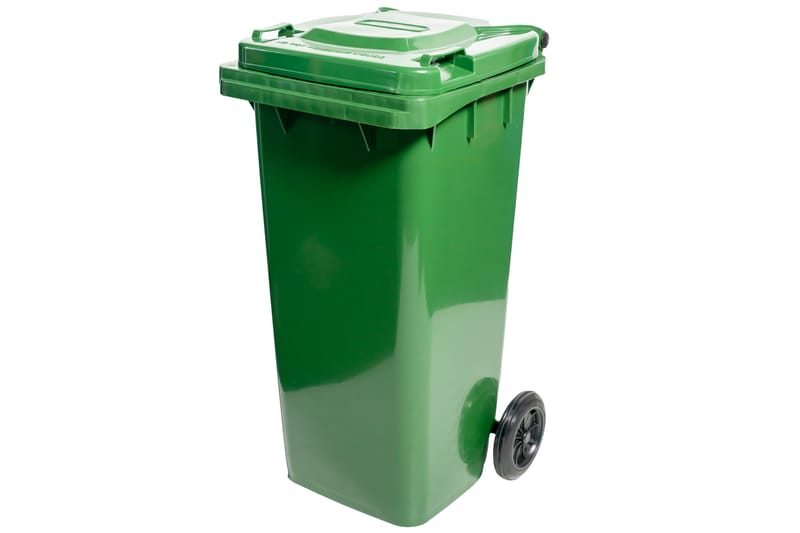 Skraldespand 120L - Grøn - Affaldscontainer & affaldsbeholder