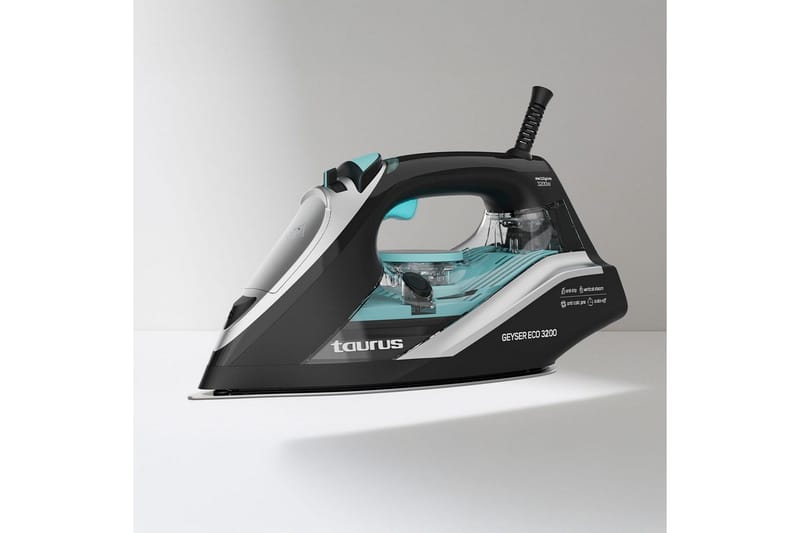 Dampstrygejern Taurus Geyser Eco 3200W - Sort||Sølv - Husholdning - Rengøring & tøjpleje - Tøjpleje