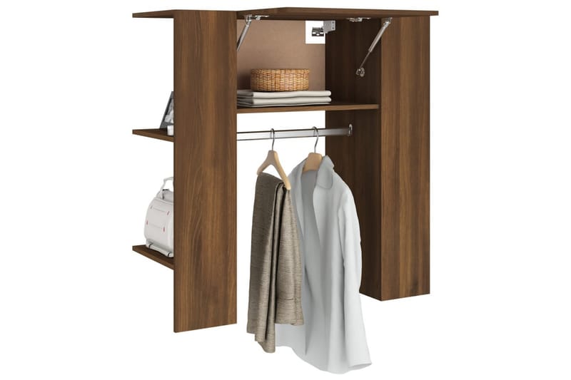beBasic entrÃ©møbel 97,5x37x99 cm konstrueret træ brun egetræsfarve - Brun - Opbevaring - Tøjopbevaring - Knagerækker - Tøjstativ