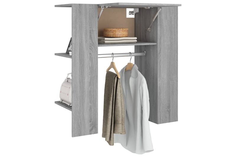 beBasic entrÃ©møbel 97,5x37x99 cm konstrueret træ grå sonoma-eg - GrÃ¥ - Opbevaring - Tøjopbevaring - Knagerækker - Tøjstativ