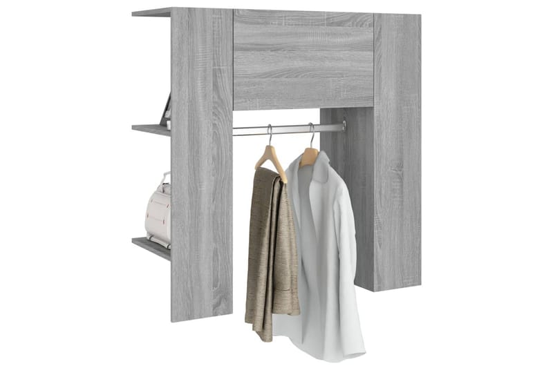 beBasic entrÃ©møbel 97,5x37x99 cm konstrueret træ grå sonoma-eg - GrÃ¥ - Opbevaring - Tøjopbevaring - Knagerækker - Tøjstativ