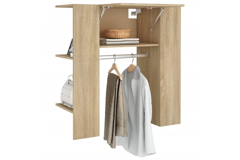 beBasic entrÃ©møbel 97,5x37x99 cm konstrueret træ sonoma-eg - Brun - Opbevaring - Tøjopbevaring - Knagerækker - Tøjstativ