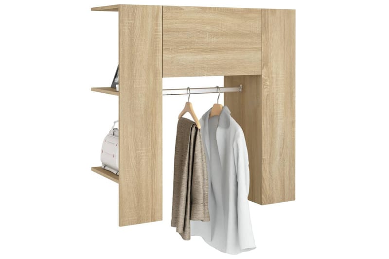 beBasic entrÃ©møbel 97,5x37x99 cm konstrueret træ sonoma-eg - Brun - Opbevaring - Tøjopbevaring - Knagerækker - Tøjstativ