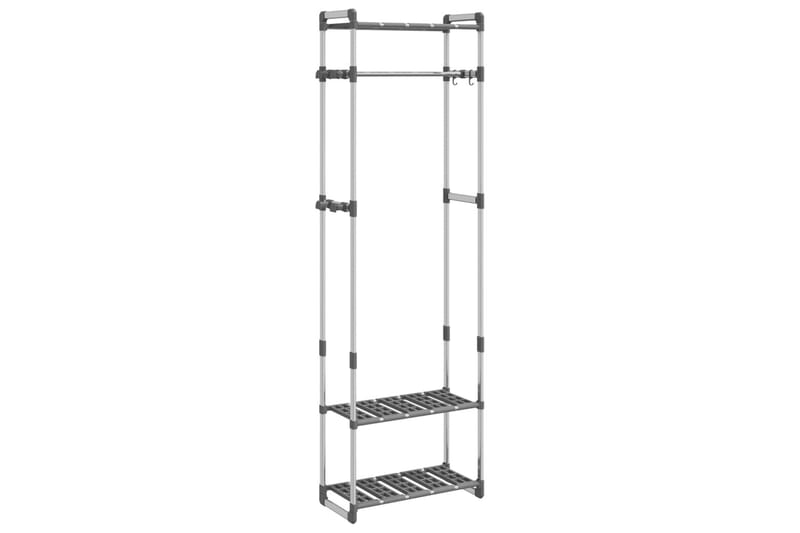 beBasic tøjstativ 3 niveauer 59x29x192 cm aluminium sølvfarvet - SÃ¸lv - Opbevaring - Tøjopbevaring - Knagerækker - Tøjstativ
