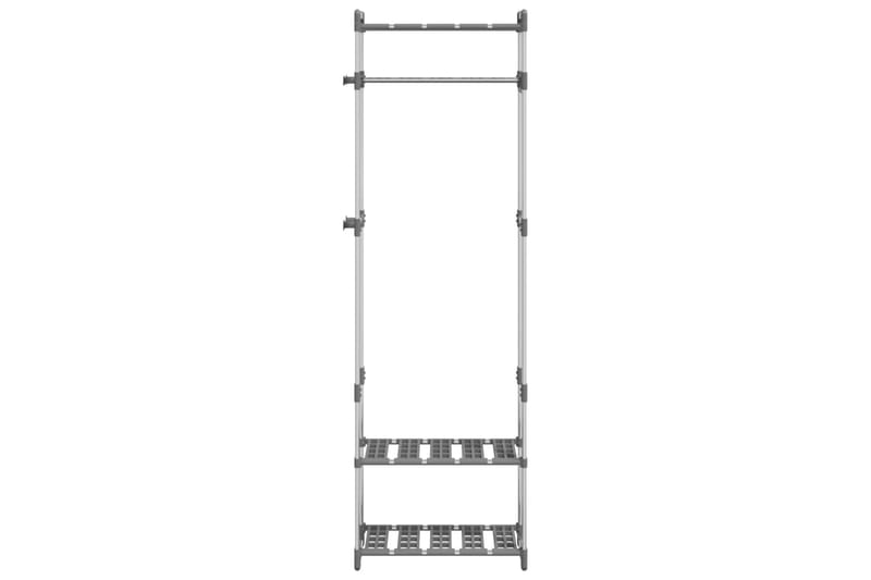 beBasic tøjstativ 3 niveauer 59x29x192 cm aluminium sølvfarvet - SÃ¸lv - Opbevaring - Tøjopbevaring - Knagerækker - Tøjstativ