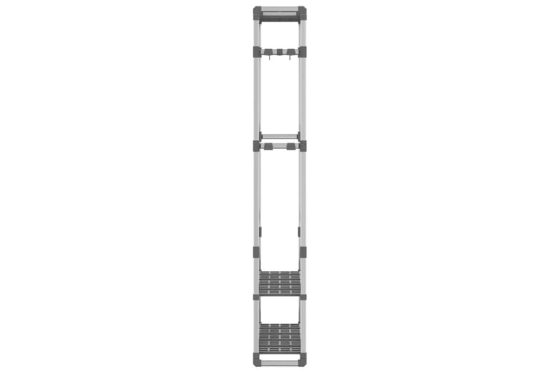beBasic tøjstativ 3 niveauer 59x29x192 cm aluminium sølvfarvet - SÃ¸lv - Opbevaring - Tøjopbevaring - Knagerækker - Tøjstativ