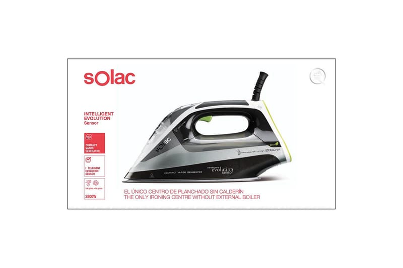Dampstrygejern Solac Intelligent Evolution Sensor 2800W - Flerfarvet - Husholdning - Rengøring & tøjpleje - Tøjpleje