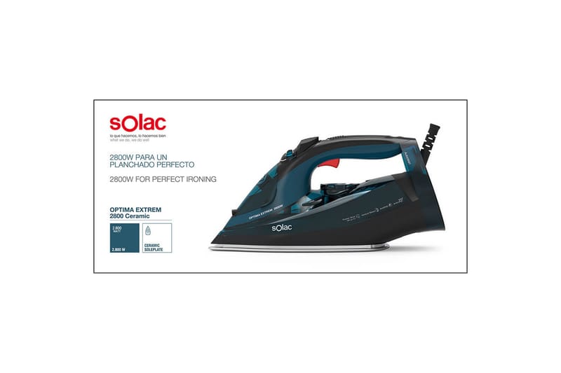 SOLAC Dampstrygejern Optima Extreme 2800W - Husholdning - Rengøring & tøjpleje - Tøjpleje