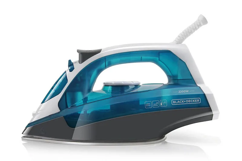 Dampstrygejern Black+Decker 2200W Blå, Blå||Sort