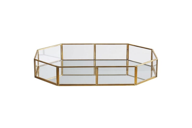 Bricka Beliani Chabris Guld/transparent GOLD - Husholdning - Servering & opdækning - Andet til opdækning & servering - Oplægning & serveringstilbehør