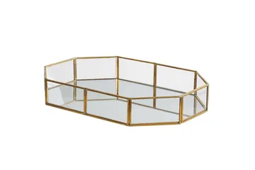 Bricka Beliani Chabris Guld/transparent GOLD - Husholdning - Servering & opdækning - Andet til opdækning & servering - Oplægning & serveringstilbehør