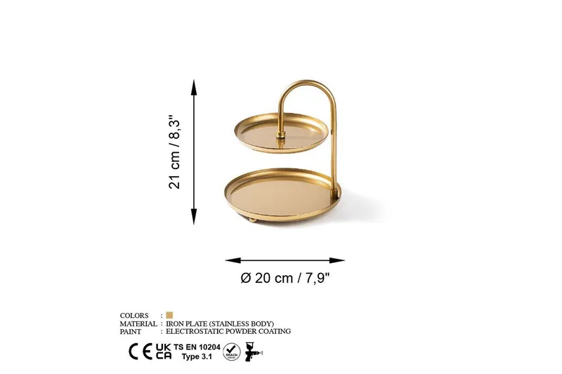 Dekorativt Metal Tilbehør Mirven - Guld - Husholdning - Servering & opdækning - Andet til opdækning & servering - Oplægning & serveringstilbehør