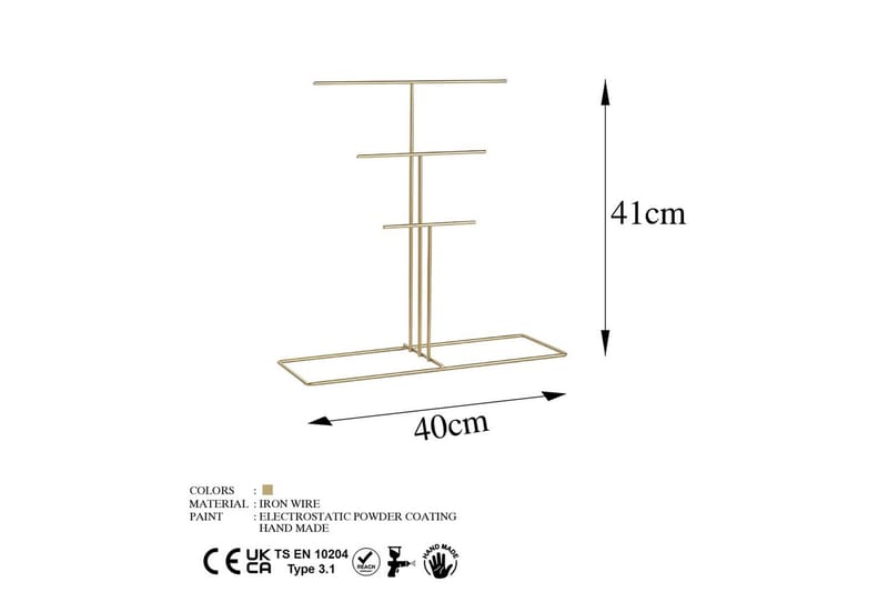 Meyrel Serveringsfat 41 cm - Guld - Husholdning - Servering & opdækning - Andet til opdækning & servering - Oplægning & serveringstilbehør
