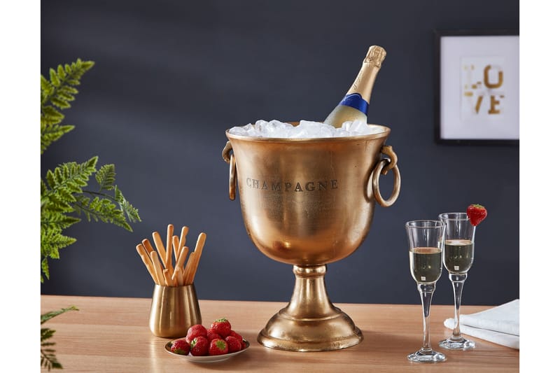 Tultered Vinkøler - Guld - Husholdning - Servering & opdækning - Andet til opdækning & servering - Oplægning & serveringstilbehør