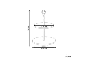 Tårtfat Beliani Tarum White||GOLD - Husholdning - Servering & opdækning - Andet til opdækning & servering - Oplægning & serveringstilbehør