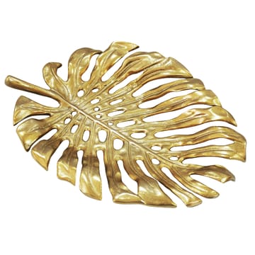 Ivora dekorationsskål Monstera i aluminium - guld - Husholdning - Servering & opdækning - Bakker & fade