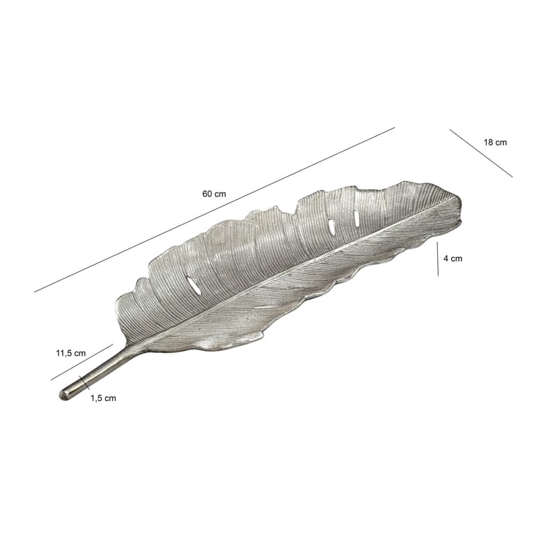 Kelvik dekorationsskål Blad i aluminium - sølv - Husholdning - Servering & opdækning - Bakker & fade