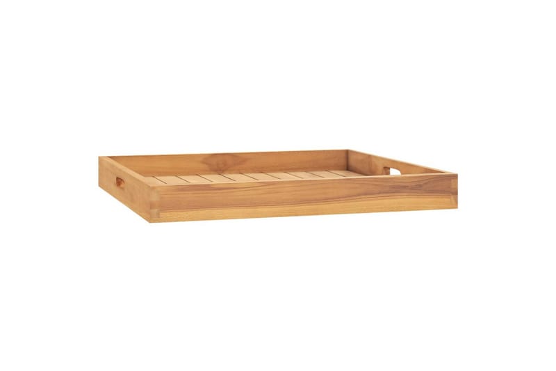 serveringsbakke 60x60 cm massivt teaktræ - Brun - Husholdning - Servering & opdækning - Bakker & fade - Serveringsbakker