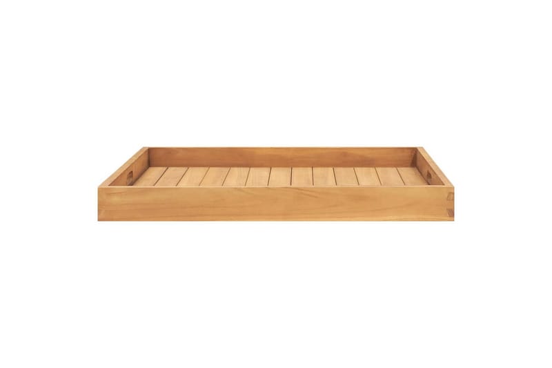 serveringsbakke 70x70 cm massivt teaktræ - Brun - Husholdning - Servering & opdækning - Bakker & fade - Serveringsbakker