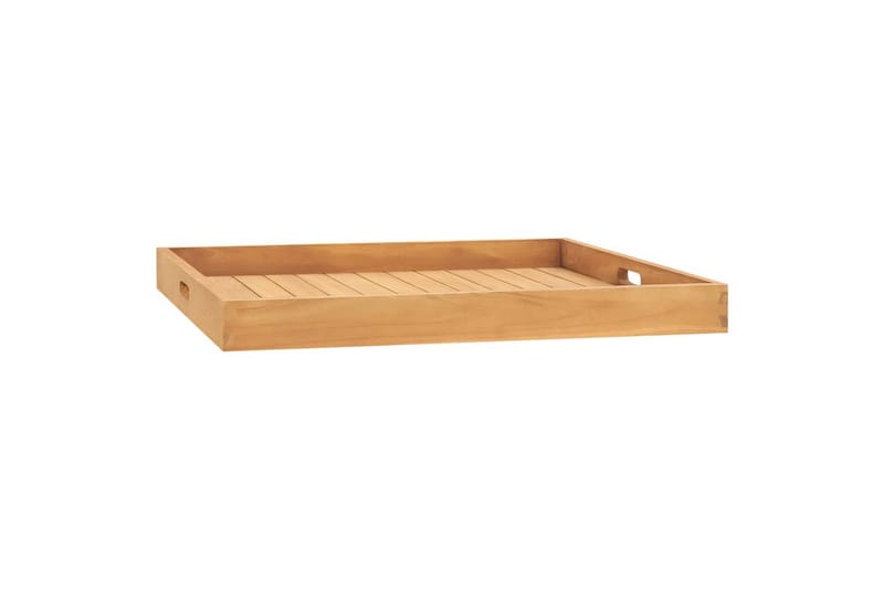 serveringsbakke 70x70 cm massivt teaktræ - Brun - Husholdning - Servering & opdækning - Bakker & fade - Serveringsbakker