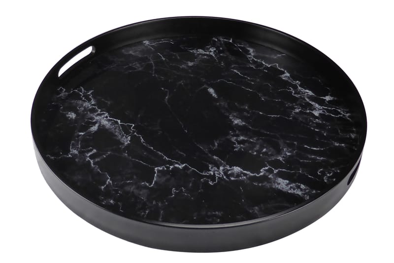 Saturn Serveringsbricka, Sort/Glas/Plast