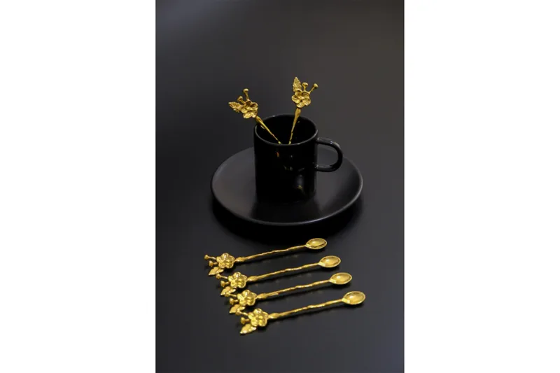 Skesæt 6 stk - Guld - Husholdning - Servering & opdækning - Bestik - Skeer