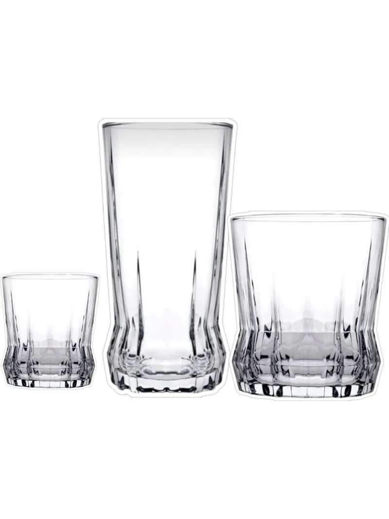 Glassæt (18 dele) Opviq Gaia (7 x 7 x 14 cm) Transparent, Transparent