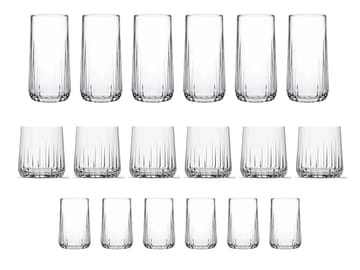 Glassæt (18 dele) Opviq Nova (17 x 32 x 32 cm) Transparent - Transparent - Husholdning - Servering & opdækning - Glas