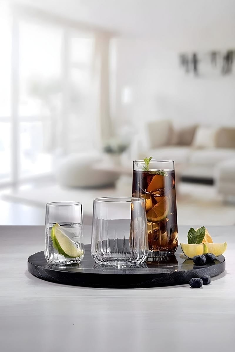 Glassæt (18 dele) Opviq Nova (17 x 32 x 32 cm) Transparent - Transparent - Husholdning - Servering & opdækning - Glas