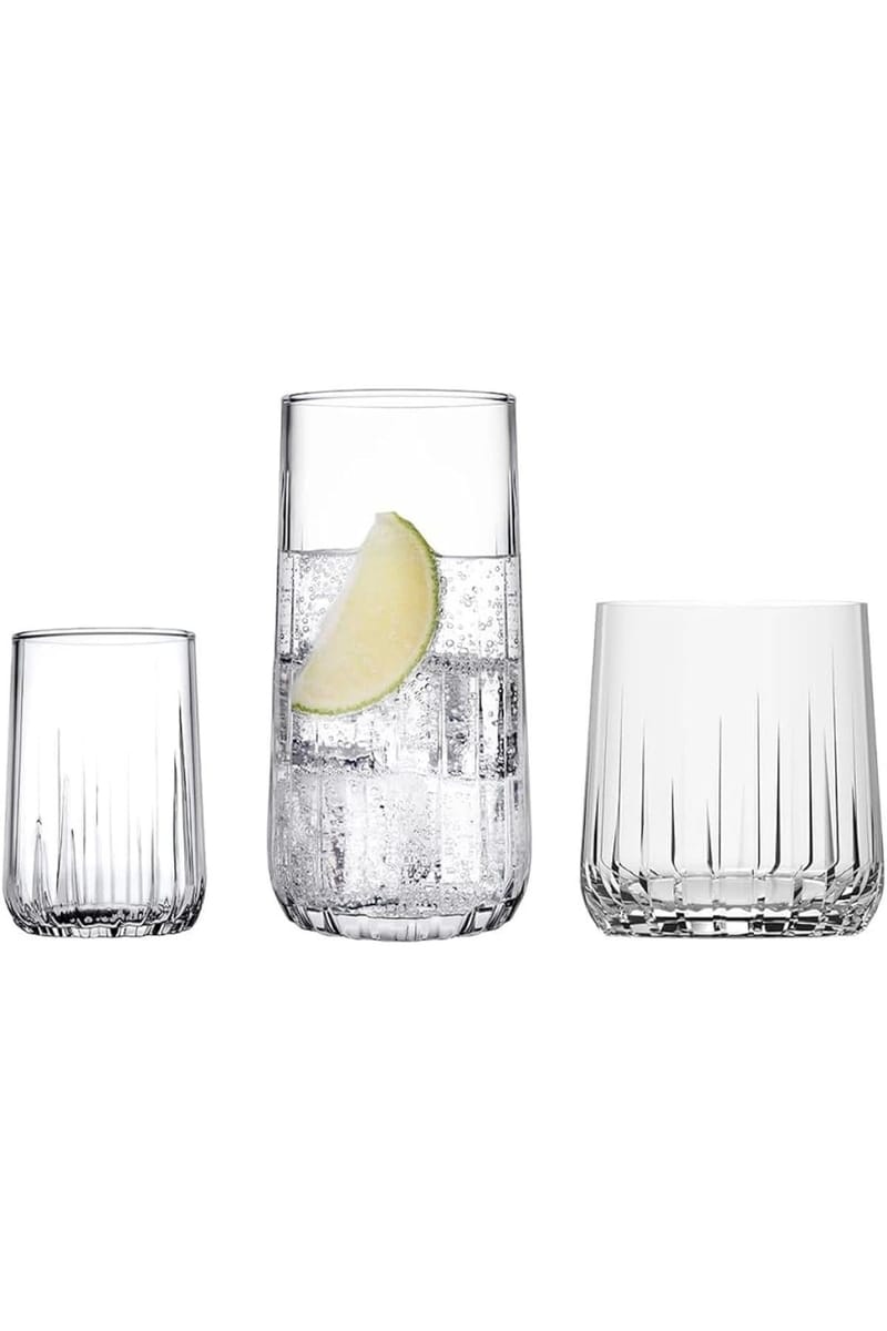 Glassæt (18 dele) Opviq Nova (17 x 32 x 32 cm) Transparent, Transparent
