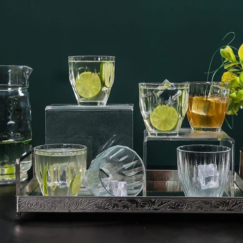 Glassæt (6 dele) Opviq PB-52988 (8,5 x 8,5 x 8,7 cm) Transparent - transparent - Husholdning - Servering & opdækning - Glas - Vandglas