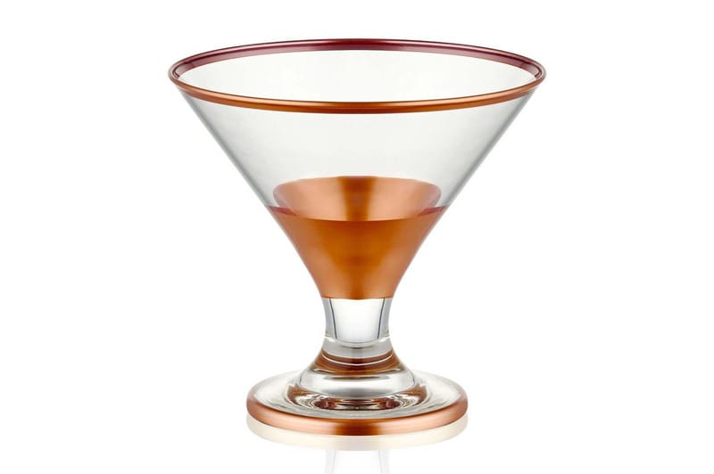 Glassæt 6 stk - Rose guld - Cocktailglas - Glas