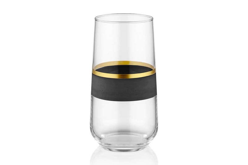 Highballglas - Sort/Guld - Glas - Drinkglas & highballglas