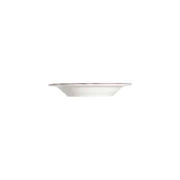 Ildvik middagsstel (24 dele) 32x36x41 cm - Hvid og bordeaux - Husholdning - Servering & opdækning - Porcelæn