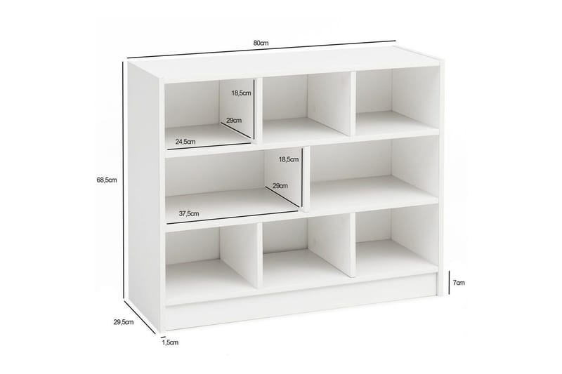 Bogreol Wohnling Spånplade med 8 Opbevaringshylder - Husholdning - Servering & opdækning - Kander og karafler - Glasflaske