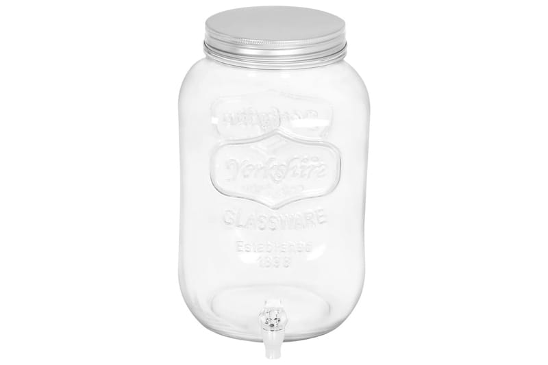drikkevaredispenser 8050 ml glas - gennemsigtig - Vandbeholder med hane - Kander og karafler