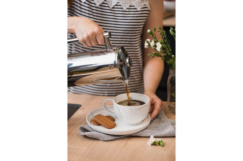 Kaffepresser Maku Gastro 1L Stål - Hvid - Husholdning - Servering & opdækning - Kander og karafler - Stempelkande & Frenchpress