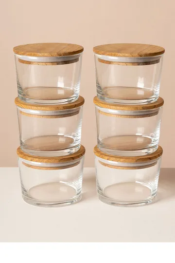 Sæt med opbevaringsbokse (12 dele) Opviq Cleo Hylde (8 x 8 x 5 cm) Transparent safir eg - Transparent Sapphire Oak - Husholdning - Servering & opdækning - Kander og karafler - Glasflaske