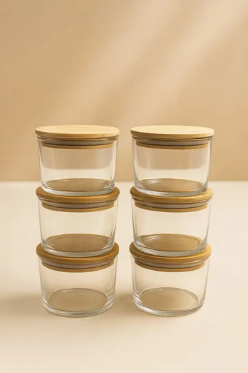 Sæt med opbevaringsbokse (12 dele) Opviq Cleo Shelf (8 x 8 x 5 cm) Transparent Eg - Transparent eg - Husholdning - Servering & opdækning - Kander og karafler - Glasflaske
