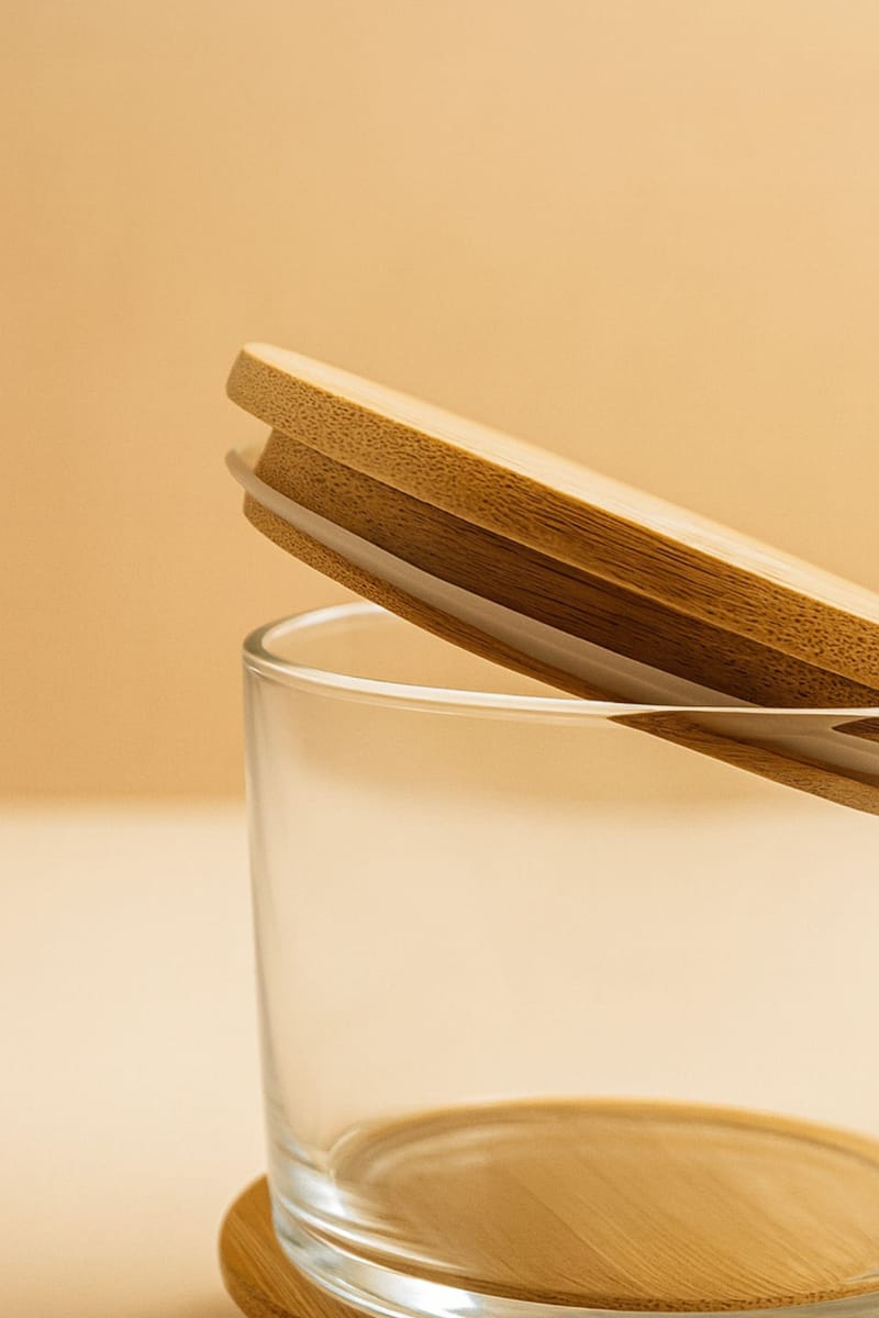 Sæt med opbevaringsbokse (12 dele) Opviq Cleo Shelf (8 x 8 x 5 cm) Transparent Eg - Transparent eg - Husholdning - Servering & opdækning - Kander og karafler - Glasflaske