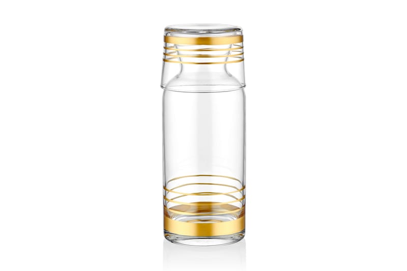 Vandkaraffel - Guld - Glaskande - Kander og karafler - Vandkaraffel