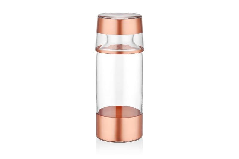 Vandkaraffel - Roséguld - Husholdning - Servering & opdækning - Kander og karafler - Glaskande