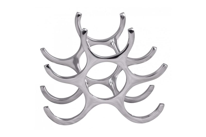 Vinstativ Wohnling Aluminium Støbt Håndpoleret Plads til 6 Flasker Moderne Loft - Opbevaring - Hylder & Reoler - Opbevaringshylde - Vinstativ & vinhylde